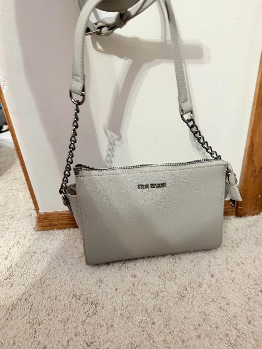 Steve Madden Olive Green Crossbody Bag with Chain Strap